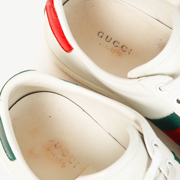 Gucci Ace Bee Womens White Leather Sneaker - Picture 10 of 12